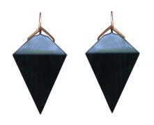 Black Onyx Triangle Drop Earring