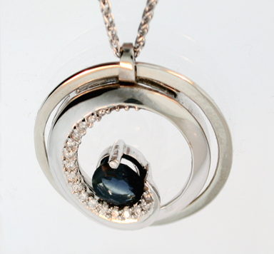 Sapphire and Diamond Pendant