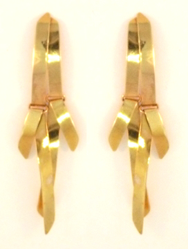 Double Ribbon Earring in 14 Kt. Gold