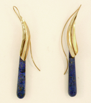 Long Stone Tendril Earring