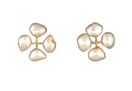 Pearl and Stone Branch Earring