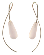 Stone Sweep Earring in Frosted Rock Crystal and 14 kt. Gold